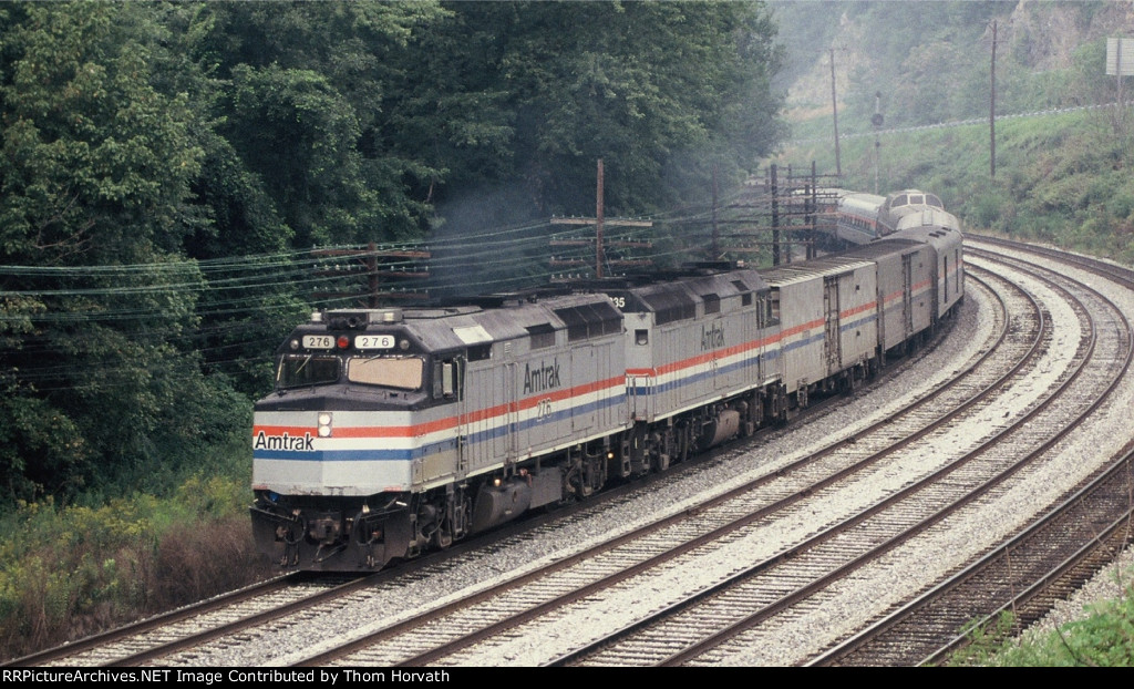 AMTK 276 leads the Capitol Limited east towards Brunswick, MD